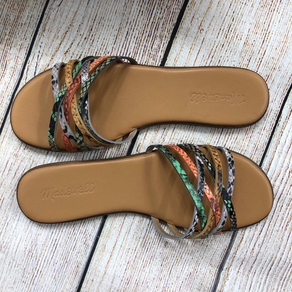 NWT Madewell tracie crisscross snake slide sandals - Picture 4 of 5